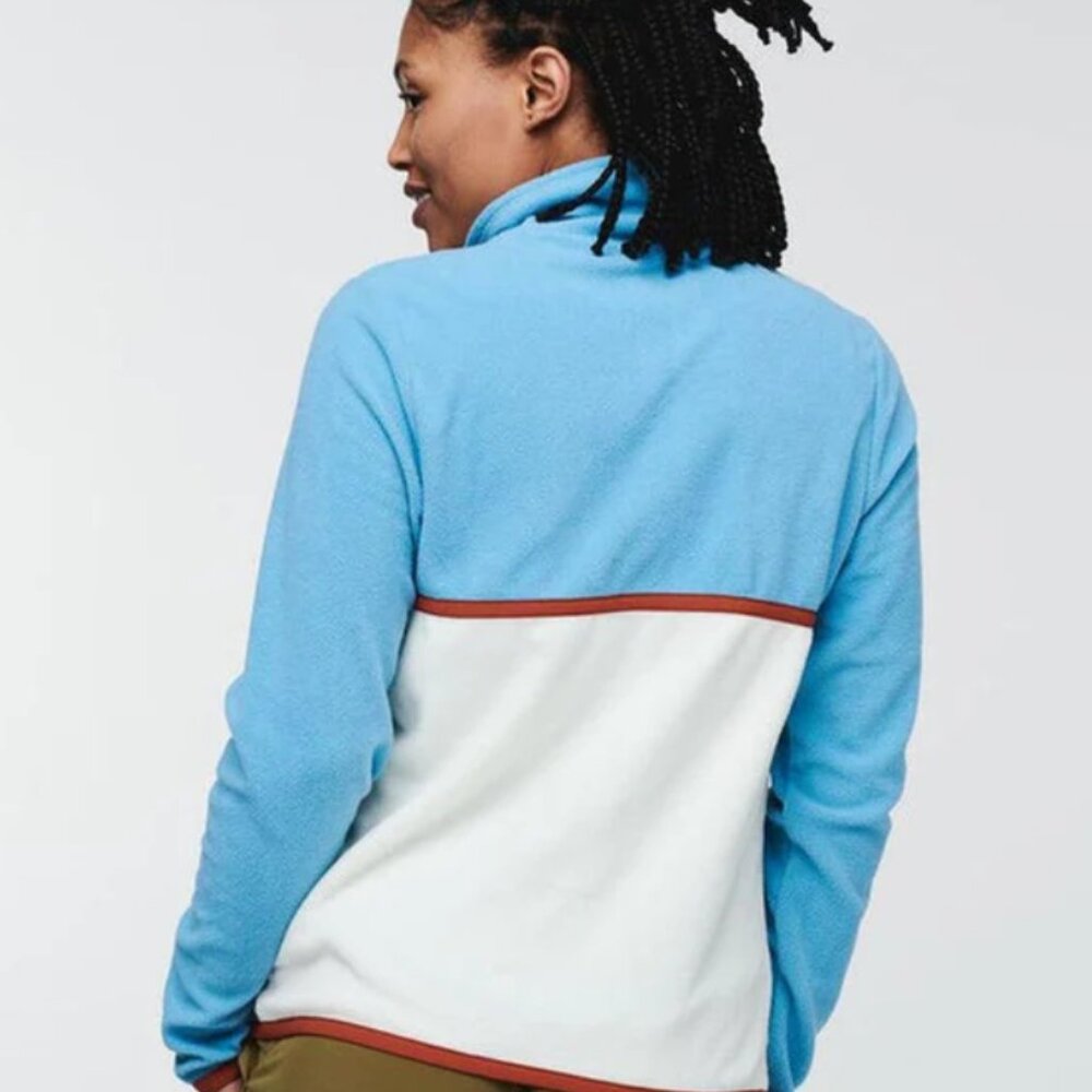 cotopaxi Blue and White Quarter-Zip Fleece Pullover - Picture 3 of 7